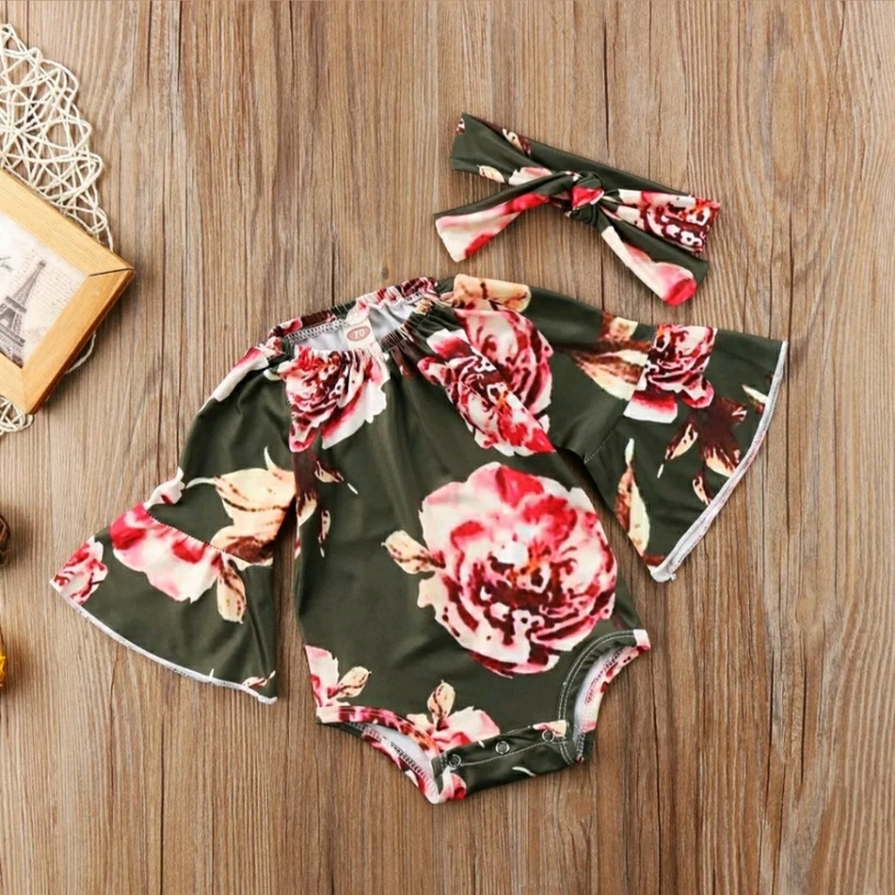 The Penelope - Baby Girl Floral Forest Jumper